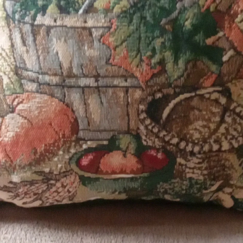 Autumn Harvest Tapestry Pillow Giordano Riverdale